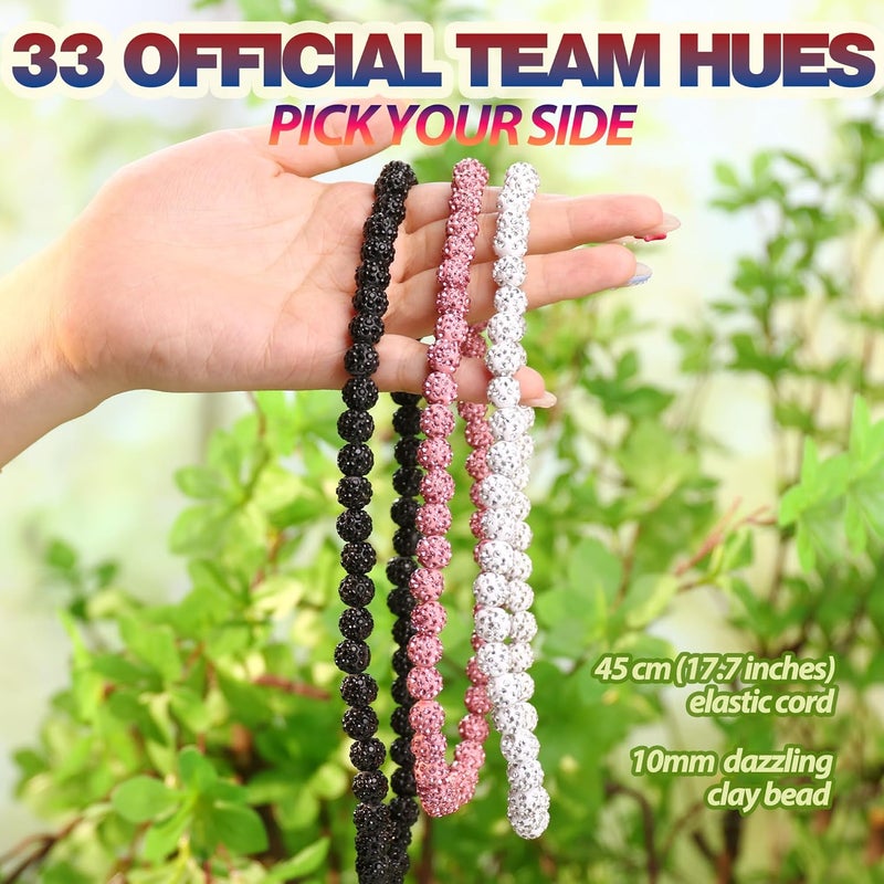 Krfy Baseball Necklaces for Boys, Bling Rhinestone Beaded Necklaces for Women Men, Diamond Baseball Drip Necklace Ice Bead Necklaces Inspired Sports Jewelry, 17.7 Inches, Age：Over 8 Years Old - Image 4